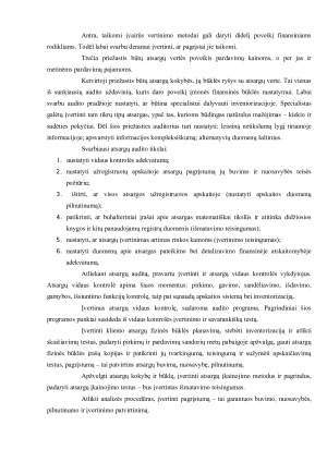 Atsargų audito reikšmė ir ypatumai. Paveikslėlis 6