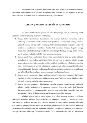 Atsargų audito reikšmė ir ypatumai. Paveikslėlis 8