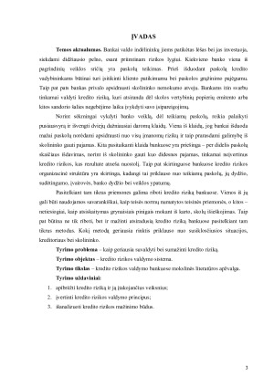 BANKO KREDITO RIZIKA IR JOS VALDYMAS. Paveikslėlis 3