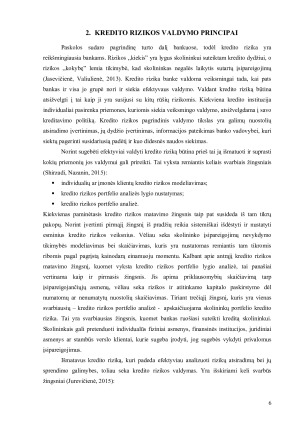 BANKO KREDITO RIZIKA IR JOS VALDYMAS. Paveikslėlis 6