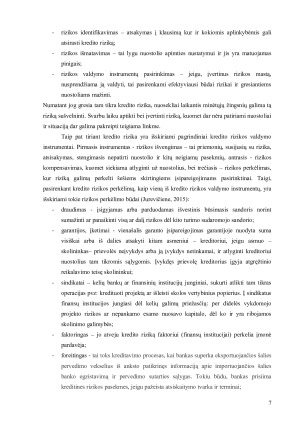 BANKO KREDITO RIZIKA IR JOS VALDYMAS. Paveikslėlis 7