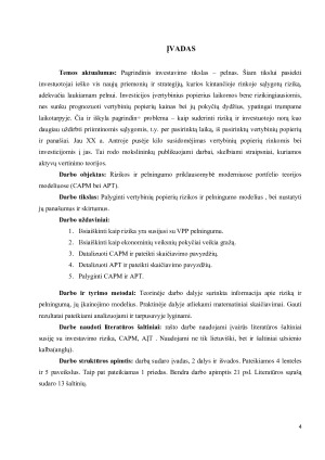 CAPM ir arbitražinio įkainojimo teorija (APT). Paveikslėlis 4