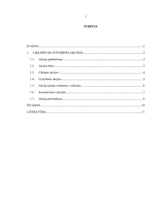 CIKLINĖS IR GYNYBINĖS AKCIJOS. Paveikslėlis 2