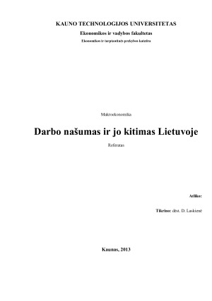Darbo našumas ir jo kitimas Lietuvoje
