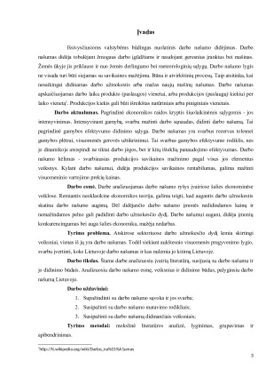 Darbo našumas ir jo kitimas Lietuvoje. Paveikslėlis 3