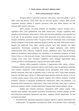 Darbo našumas ir jo kitimas Lietuvoje. Paveikslėlis 9