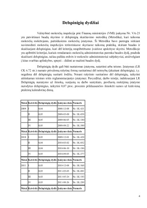 Delspinigiai, kaip mokestinės prievolės įvykdymo užtikrinimo būdas. Paveikslėlis 4