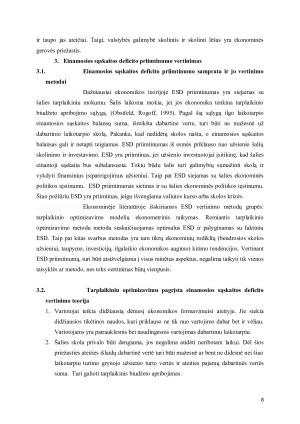 EINAMOSIOS SĄSKAITOS DEFICITO PRIIMTINUMO VERTINIMO SISTEMA. Paveikslėlis 8