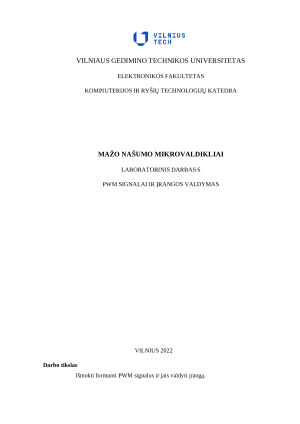 PWM signalai ir įrangos valdymas