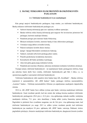 ELEKTRONINĖS BANKININKYSTĖS PLĖTRA IR PERSPEKTYVOS. Paveikslėlis 9