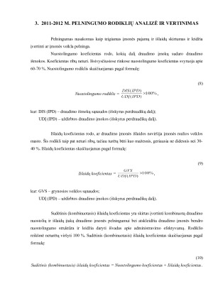 ERGO INSURANCE SE LIETUVOS FILIALO FINANSINĖS VEIKLOS ANALIZĖ IR VERTINIMAS. Paveikslėlis 10