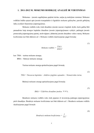 ERGO INSURANCE SE LIETUVOS FILIALO FINANSINĖS VEIKLOS ANALIZĖ IR VERTINIMAS. Paveikslėlis 4