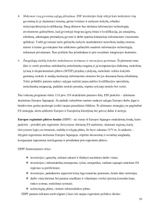EUROPOS SĄJUNGOS STRUKTŪRINIŲ FONDŲ ĮSISAVINIMAS IR PROBLEMOS LIETUVOJE. Paveikslėlis 10