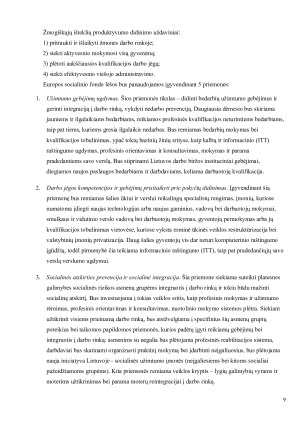 EUROPOS SĄJUNGOS STRUKTŪRINIŲ FONDŲ ĮSISAVINIMAS IR PROBLEMOS LIETUVOJE. Paveikslėlis 9
