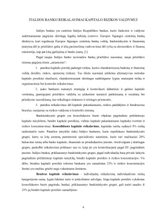Europos Sąjungos šalies – Italijos – Centrinio banko reikalavimai kapitalo rizikos valdymui. Paveikslėlis 4