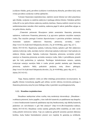 FINANSINĖS PASLAUGOS VALIUTOS KEITIMAS, FINANSINIS TARPININKAVIMAS. Paveikslėlis 10