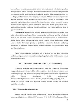 FINANSINĖS PASLAUGOS VALIUTOS KEITIMAS, FINANSINIS TARPININKAVIMAS. Paveikslėlis 7