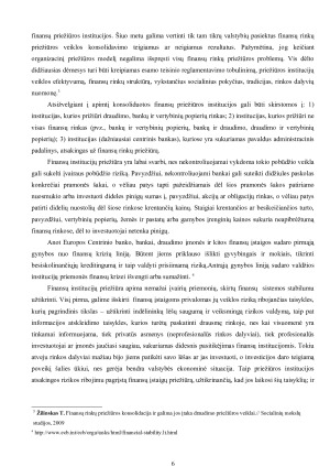 FINANSŲ INSTITUCIJŲ PRIEŽIŪRA. Paveikslėlis 6