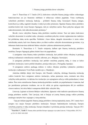 FINANSŲ INSTITUCIJŲ PRIEŽIŪRA. Paveikslėlis 9