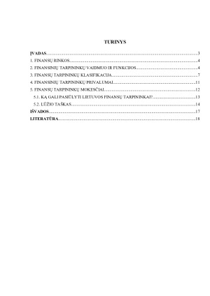FINANSŲ RINKŲ TARPININKŲ TIPAI IR JŲ ANALIZĖ. Paveikslėlis 2