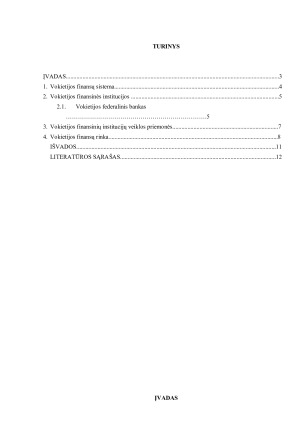 Finansų sistemos Vokietijoje analizė