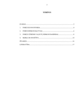 FOREX UŽSIENIO VALIUTŲ RINKOS. Paveikslėlis 2