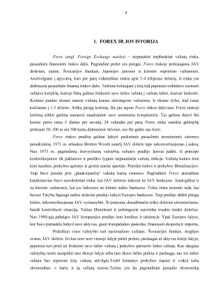 FOREX UŽSIENIO VALIUTŲ RINKOS. Paveikslėlis 4