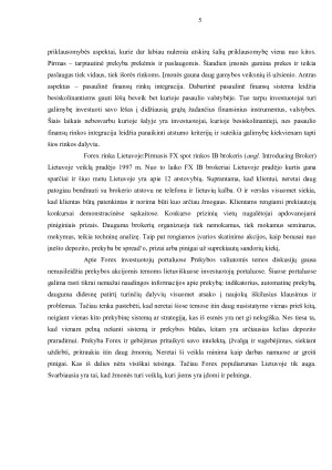 FOREX UŽSIENIO VALIUTŲ RINKOS. Paveikslėlis 5