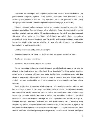 INVESTICINIŲ FONDŲ VEIKLOS YPATYBĖS IR JŲ LYGINAMOJI ANALIZĖ. Paveikslėlis 9