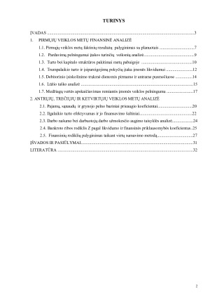 Įmonės „PETRAS & CO” pirmų, antrų, trečių ir ketvirtų veiklos metų finansinė analizė. Paveikslėlis 2