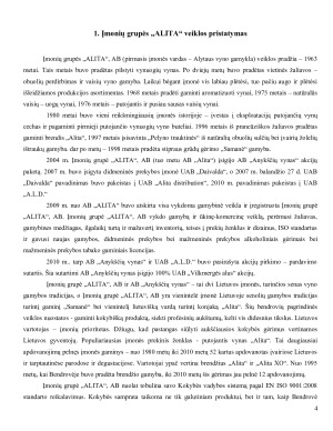 Įmonių grupės ”Alita” vertės pokyčių bei juos įtakojančių veiksnių analizė. Paveikslėlis 4