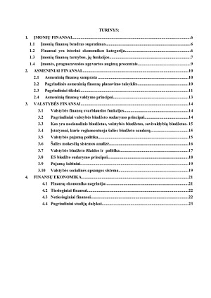 Įmonių, asmeninių ir valstybės finansų analizė