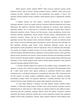 INFORMACIJA, KURIĄ PRIVALU PATEIKTI VALSTYBINEI MOKESČIŲ INSPEKCIJAI. Paveikslėlis 7