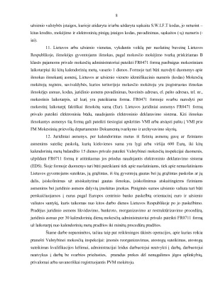 INFORMACIJA, KURIĄ PRIVALU PATEIKTI VALSTYBINEI MOKESČIŲ INSPEKCIJAI. Paveikslėlis 8