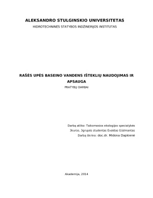 Rašės upės baseino vandens išteklių naudojimas ir apsauga