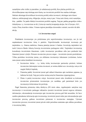 INVESTAVIMO PROCESO ANALIZĖ. Paveikslėlis 10