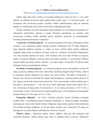 INVESTAVIMO PROCESO ANALIZĖ. Paveikslėlis 5