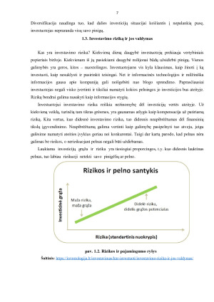 INVESTAVIMO PROCESO ANALIZĖ. Paveikslėlis 7