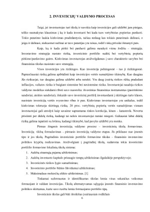 INVESTICIJŲ VALDYMO PROCESAS. Paveikslėlis 6