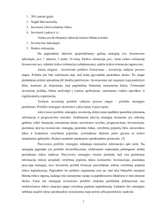 INVESTICIJŲ VALDYMO PROCESAS. Paveikslėlis 7