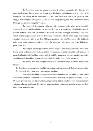 INVESTICIJŲ VALDYMO PROCESAS. Paveikslėlis 8