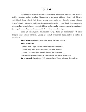 Investicinės rizikos įvertinimo metodai. Paveikslėlis 3