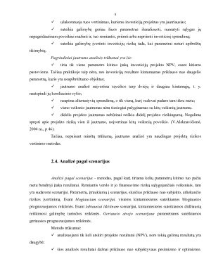 Investicinės rizikos įvertinimo metodai. Paveikslėlis 8