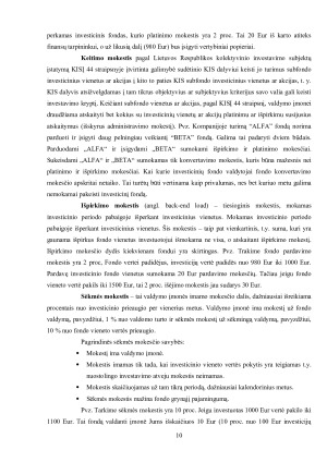 Investicinių fondų mokesčių struktūros analizė. Paveikslėlis 10