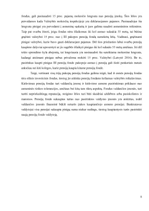 IŠĖJIMO Į PENSIJĄ PLANAVIMAS ESMĖ, SVARBA IR KAUPIMO GALIMYBĖS LIETUVOJE. Paveikslėlis 8