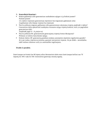 RC fazės keitiklio generatoriaus schemos tyrimas. Paveikslėlis 4