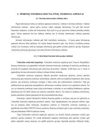 IŠORINIAI INFORMACIJOS ŠALTINIAI. Paveikslėlis 10
