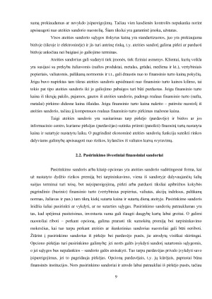 IŠVESTINĖS FINANSINĖS PRIEMONĖS IR INVESTAVIMO Į JAS RIZIKOS. Paveikslėlis 9
