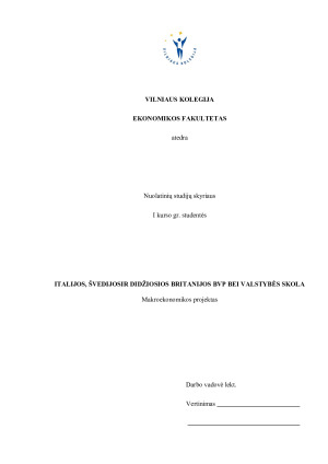 ITALIJOS, ŠVEDIJOSIR DIDŽIOSIOS BRITANIJOS BVP BEI VALSTYBĖS SKOLA