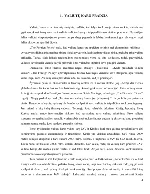 JAV – KINIJOS VALIUTŲ KARO, VYKUSIO 2010 METAIS,  ANALIZĖ. Paveikslėlis 4